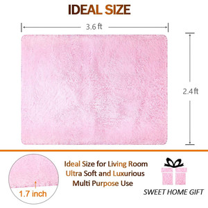 Tapis tufté en laine de soie moelleuse à bordure personnalisée, poils de 5-6 mm, durable et longue durée, pour usage domestique - Product Image 3