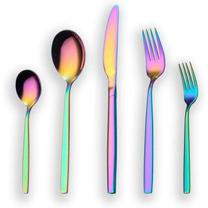 Ensemble de couverts en acier inoxydable plaqué or fait à la main de qualité supérieure fabriqué en Inde disponible au prix du marché de gros pour la fête - Product Image 4