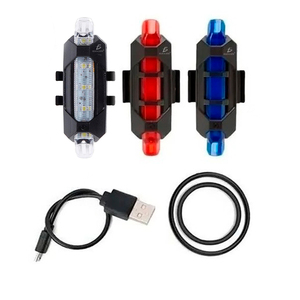 Red LED <b>Bicycle</b> Rear <b>Light</b> Splash Colors Night Riding Feature Plastic Material Battery Powered Taillight for Front Rear Position - Product Image 1