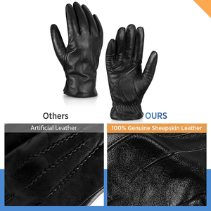 Guantes de moda de cuero para uso diario, producto transpirable de alta costura, guantes de moda de cuero ultrasuave al tacto para hombres OEM - Product Image 2