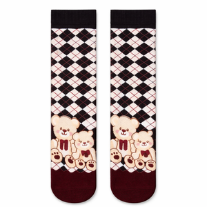 Chaussettes à motif de dessin animé amusant, design original et coloré, mélange de coton, unisexe, chaussettes décontractées, vente en gros, OEM personnalisé - Product Image 1