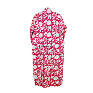 Nuevo Kimono de Terciopelo de Algodón 100% con Estampado Floral, Cuello en V, Largo Completo, Elegante y de Alta Calidad para Mujer - Product Image 6