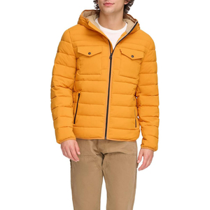 Veste matelassée pour homme, manteau d'hiver uni lavé, veste matelassée imperméable rembourrée de duvet, veste coupe-vent personnalisée, livraison DDP - Product Image 5