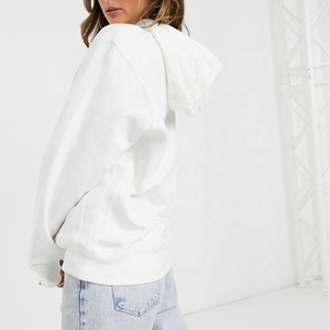 Sudaderas con capucha de moda de gran tamaño de Color sólido Hip Hop de peso pesado personalizado de 350GSM para mujer de alta calidad - Product Image 5