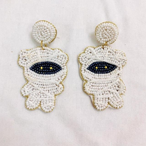 ต่างหูแฟชั่นสุดพิเศษ สไตล์เครื่องประดับประดับลูกปัดธีมฮาโลวีน สำหรับสาวๆ - Product Image 4