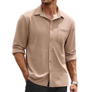 Camisas de vestir personalizadas con servicio OEM, camisas de vestir transpirables para hombre, camisas de vestir para hombre para uso en exteriores - Product Image 1