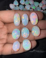Opalines de feu ovales naturelles éthiopiennes Rafay Gemstone, 307 carats, 42 pièces, taille libre, multicolores, pour la fabrication de bijoux