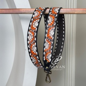 Personalized Replacement Purse Bag Guitar Strap Genuine Cowhide Leather Hand Tooled Crossbody 48" Long Replacement <b>Camera</b> Straps - Product Image 1