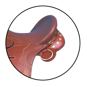 Selle de stock en cuir véritable de qualité supérieure faite à la main, légère et flexible avec un soutien confortable pour une conduite toute la journée - Product Image 5