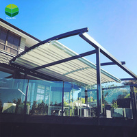 Auvent rétractable imperméable en aluminium, pare-soleil, pergola extérieure, pergola électrique en PVC