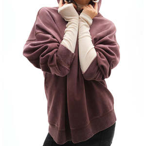 Sudaderas con Capucha Extra Grandes y Elegantes para Mujer, Talla Grande, Invierno, Personalizables en la Parte Delantera, Forro Polar, Color Sólido - Product Image 1