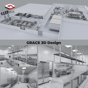 格蕾丝不锈钢燃气交钥匙快餐厨房设备项目-定制肯德基/汉堡餐厅解决方案中国 - Product Image 3