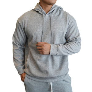 Sweat à capuche pour homme en coton 100% en gros, uni, teinture unie, vêtements de sport décontractés, nouvelle arrivée d'hiver, séchage rapide et respirant, avec poche - Product Image 6