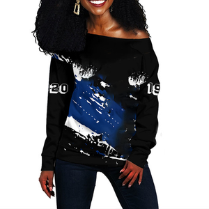 Sudadera Personalizada de Invierno para Mujer con Hombros Descubiertos, Estilo Griego |   Suéter Elegante Ajustado con Forro de Lana |   POD Elegante - Product Image 1