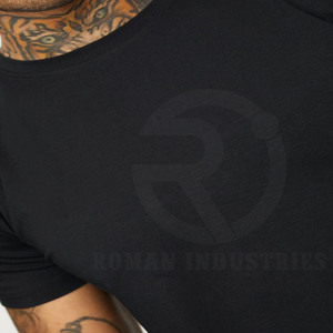 Hombres 50% Algodón 50% poliéster liso en blanco camiseta al por mayor logotipo personalizado camiseta al por mayor - Product Image 5