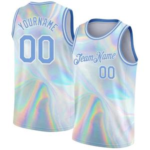 Nouveau personnalisé dégradé basket-ball Jersey chemise mode couleur Graffiti 3D imprimé respirant débardeurs hommes été Sport gilet - Product Image 3