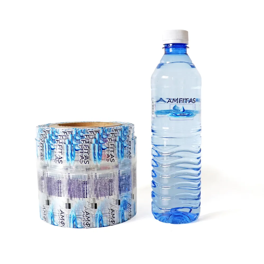 Waterdicht Pvc Krimplabel Voor Plastic Yoghurtfles Logo Afdrukken Waterdichte Drank Waterfles Label