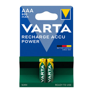 Baterías Recargables Varta Mini Stilo Aaa de 800 mAh, Paquete de 2 - Product Image 1