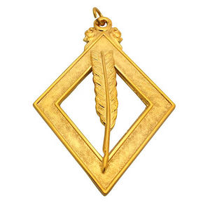 Bijoux religieux maçonniques du Rite écossais, bijou de secrétaire du 16e degré avec collier, bijoux maçonniques du degré, nouveau design - Product Image 1