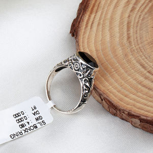 925 Sterling Silver IGI Certified <b>Black</b> <b>Onyx</b> Trendy Unisex Handmade Wedding Engagement Party Jewelry for Wholesale - Product Image 3