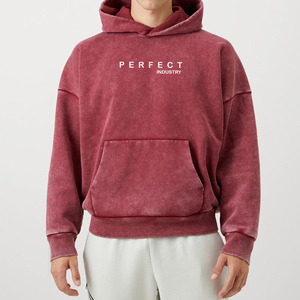 Sudadera con capucha para hombre, estilo vintage, con lavado ácido y parches de diamantes de imitación, 100% algodón, de gran gramaje, estilo urbano, diseño personalizado - Product Image 5