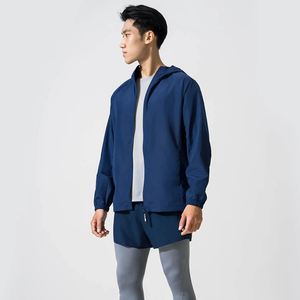 Chaqueta cortavientos informal al por mayor para hombre con diseño de capucha - Product Image 2