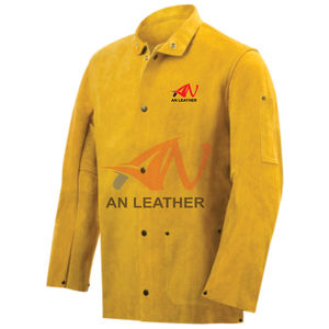 Veste de soudage en cuir fendu, veste de soudage en cuir, veste de sécurité - Product Image 5