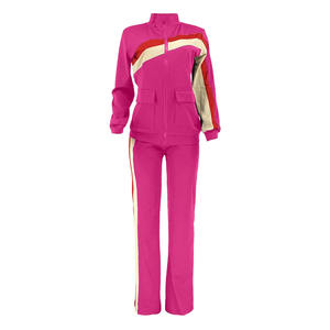 Pantalones deportivos de dos piezas a la moda para mujer, chándales formales de peso pesado con bolsillo para otoño, ropa deportiva transpirable - Product Image 4