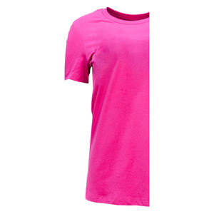 Nouveau T-shirt personnalisé pour femme, col rond, manches courtes, uni, anti-rides, en polaire écologique, respirant, couleur rose - Product Image 6