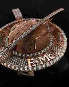 Vente chaude 14K Or Blanc Plaqué Rhodium Hommes Pendentif Unique Conception Personnalisée Coupe Laboratoire Diamant Rappeur Glacé Style Hip Hop - Product Image 6