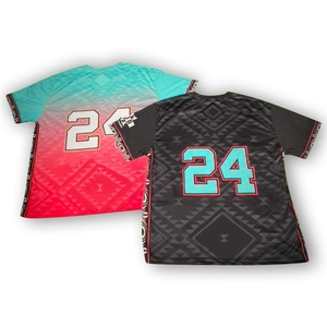 เสื้อซอฟต์บอลสำหรับผู้ชายสไตล์วินเทจผ้าถักตาข่ายระบายอากาศได้ดีปักลายไซส์ใหญ่พิเศษ - Product Image 2