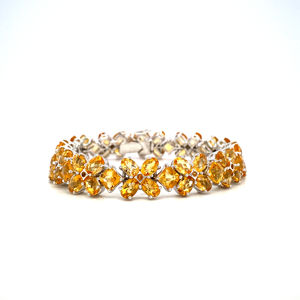 Hot Sale Natural Citrine Tennis <b>Bracelet</b> Oval Cut Multi Gemstone Women Adjustable <b>Bracelet</b> Jewelry <b>925</b> <b>Sterling</b> <b>Silver</b> <b>Bracelet</b> - Product Image 2