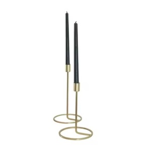 Vente en gros bougeoirs personnalisés bougeoirs modernes faits à la main en métal doré pour la décoration d'éclairage intérieur - Product Image 6