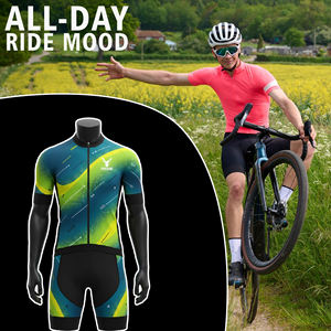 Maillot de cyclisme personnalisé à manches courtes pour homme, coupe-vent, léger, séchage rapide, extensible dans les quatre sens, polyester et élasthanne, fermeture éclair - Product Image 5