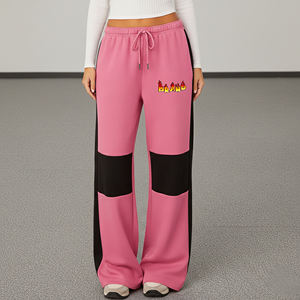 OEM/ODM pantalones de chándal de lana de algodón suave ligeros con bloque de color por encargo al por mayor pantalones de correr con logotipo impreso personalizado para mujer - Product Image 4