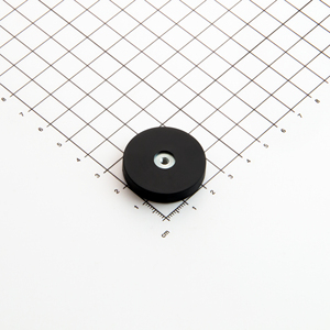 Sistema magnetico gommato Ø32x7mm con filettatura interna - Product Image 1
