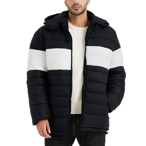 Venta al por mayor personalizada chaqueta de invierno de los hombres de cuello alto impermeable acolchado burbuja acolchado al aire libre Puffer tela personalizada - Product Image 1