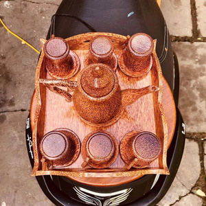 Théière ronde de style américain de 400 ml en bambou écologique de haute qualité, fabriquée sur mesure - Product Image 4