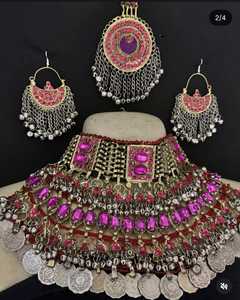 Latest Design Top Trendy Bridal & Party Wear Customized <b>Jewellery</b> for Sale Hand Made Bridal Afghan <b>Jewellery</b> Sets for Ladies - Product Image 4