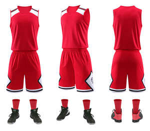 เสื้อบาสเก็ตบอลสำหรับผู้ชายเสื้อบาสเก็ตบอลว่างเปล่าใส่กลับด้านได้ - Product Image 2