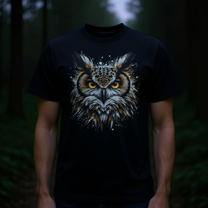 T-shirt promozionale per gli amanti della gufo cornuto - Product Image 3