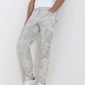 Pantalon cargo décontracté pour homme, taille haute, avec cordon de serrage, poches, design léger - Product Image 6