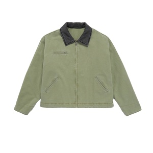 Veste de travail vintage personnalisée, style streetwear, hiver, homme, toile de coton, réversible, respirante, broderie - Product Image 1