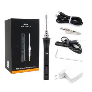 Fer à souder numérique portable intelligent Vaohm <span class=keywords><strong>TS80P</strong></span> Mini, prise EU, plage de température 100-400°C, chauffe en 8 secondes, 30W, alliage d'aluminium - Product Image 1