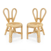 Chaises d'enfants en rotin fait main en gros vietnamien Mobilier pour bébé en osier Couleurs personnalisées OEM disponible
