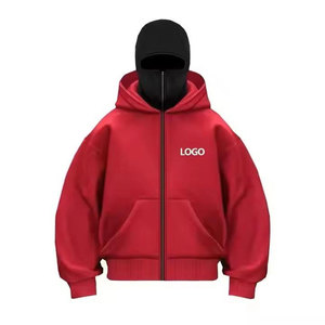2025 hiver personnalisé 450gsm polaire fermeture éclair cagoule à capuche hommes haute qualité respirant séchage rapide poche décontracté Streetwear - Product Image 2
