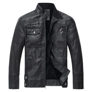 Veste en cuir noir de haute qualité pour hommes/veste en cuir pour hommes 2024 vestes en cuir véritable pour l'hiver - Product Image 1