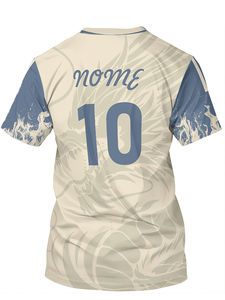 T-shirt pour homme au design classique de dragon OEM, chemises décontractées personnalisées, tissu sergé 100% coton pour adolescents - Product Image 2