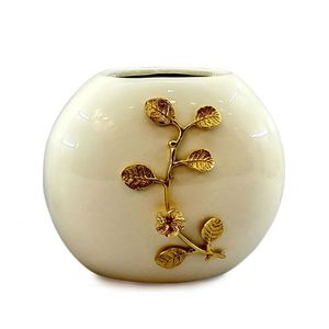 Jarrones de flores esmaltadas para decoración de boda, suministros a granel, macetas de sala de estar de diseño múltiple, precio al por mayor, florero metálico - Product Image 1