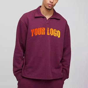 T-shirt polo d'été à manches longues pour hommes 100% coton coupe ample logo imprimé personnalisé T-shirt polo pour hommes OEM/ODM - Product Image 5